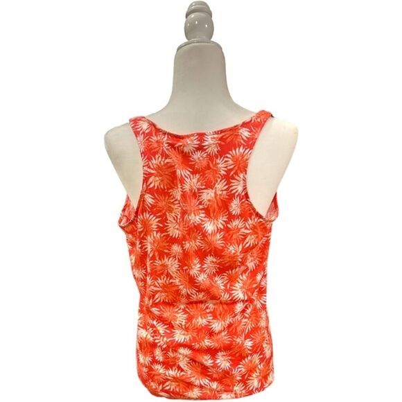 Michael Kors Womens Size Large Beaded‎ Ring Detail Tank Top Sleeveless Tropical - Picture 2 of 11